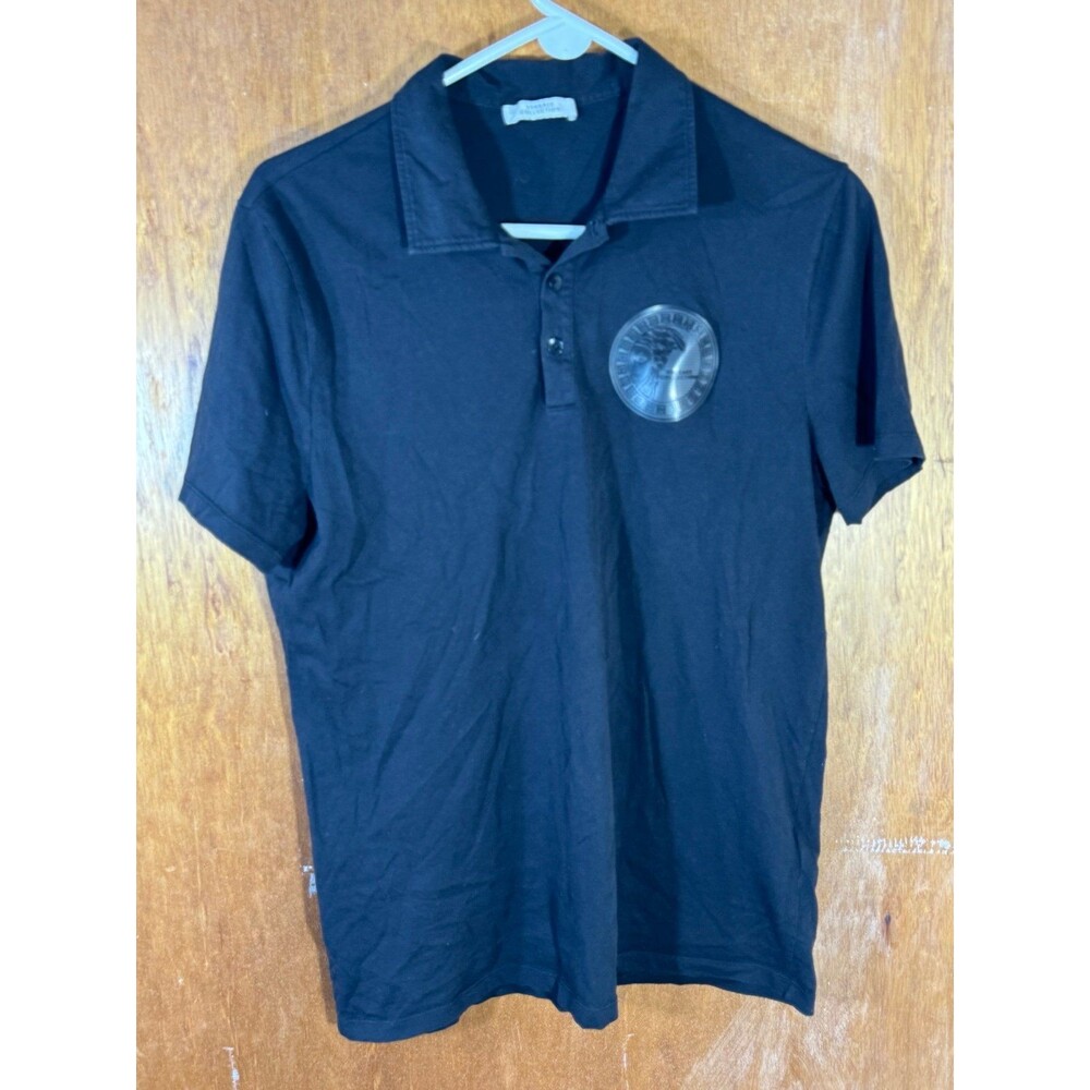 Versace Collection Big Logo Medusa Head Black Polo shirt‎ Men’s Large L